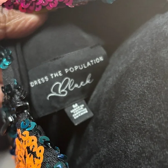 Dress the Population Multicolor Sequin Midi Dress - Picture 3 of 5